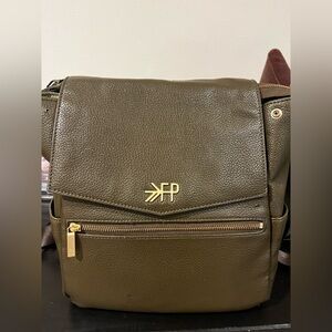 Freshly Picked Olive Green Leather Backpack